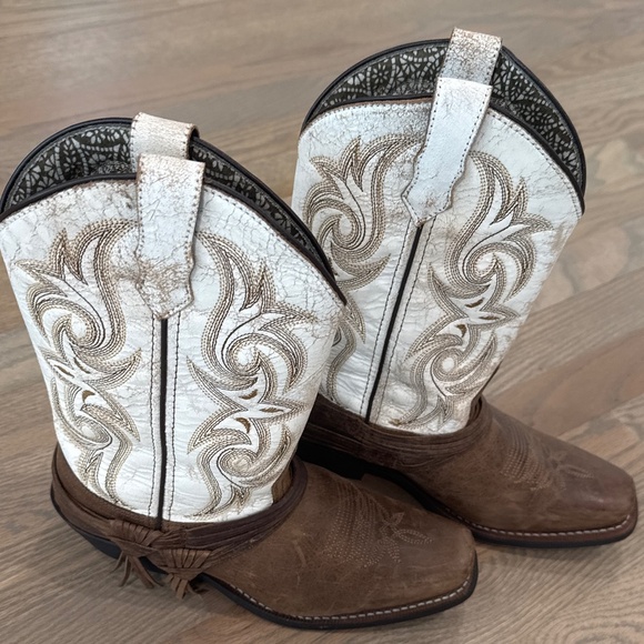 Laredo Shoes - Like New Laredo Myra Brown/White Leather Western Boots Size 8.5m